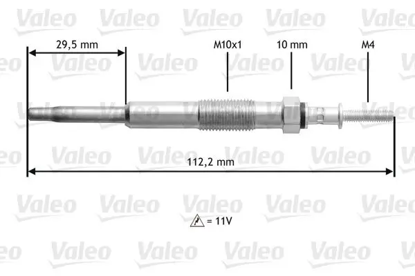 Glühkerze 11 V VALEO 345135