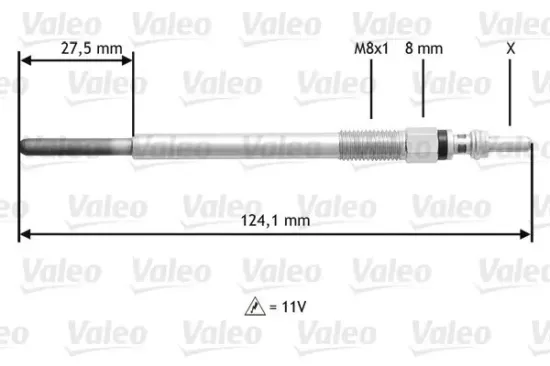 Glühkerze 11 V VALEO 345138 Bild Glühkerze 11 V VALEO 345138