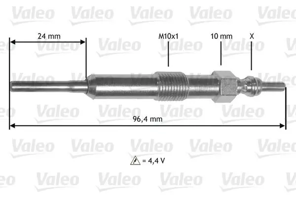Glühkerze 5 V VALEO 345171
