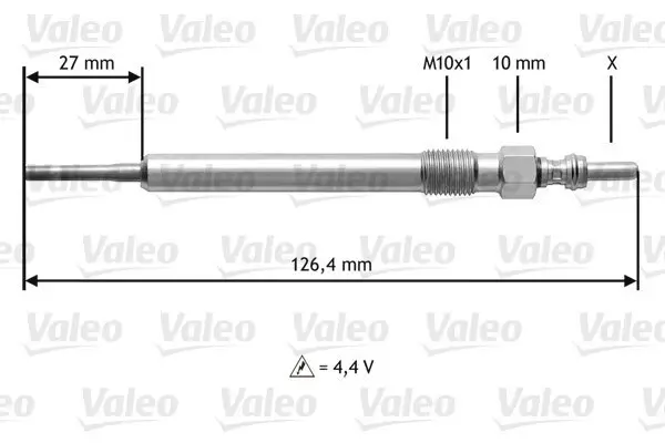 Glühkerze 4,4 V VALEO 345183