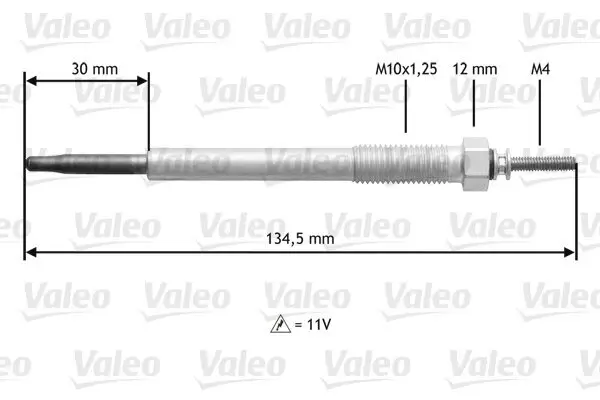 Glühkerze 11 V VALEO 345185