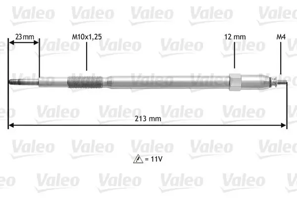 Glühkerze 11 V VALEO 345221