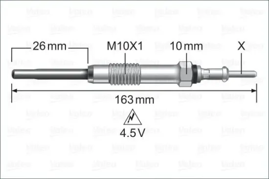 Glühkerze 4,5 V VALEO 345235 Bild Glühkerze 4,5 V VALEO 345235