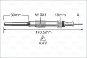 Glühkerze 4,4 V VALEO 345247