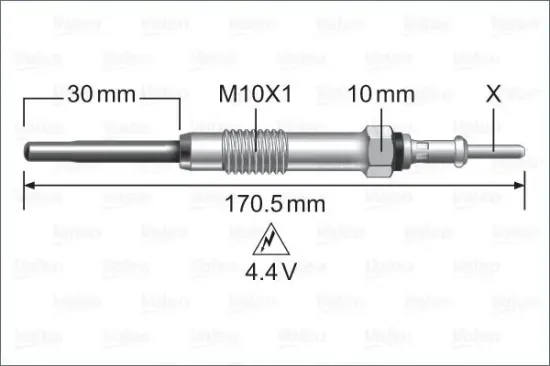 Glühkerze 4,4 V VALEO 345247 Bild Glühkerze 4,4 V VALEO 345247