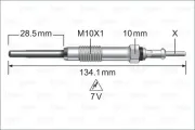 Glühkerze 7 V VALEO 345250