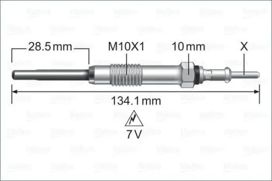 Glühkerze 7 V VALEO 345250 Bild Glühkerze 7 V VALEO 345250