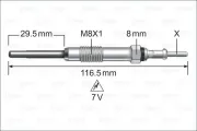 Glühkerze 7 V VALEO 345255