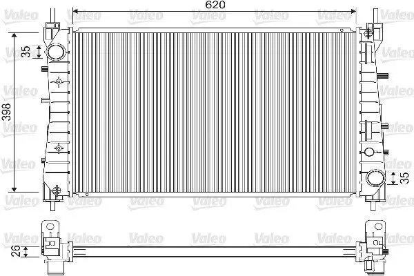 Kühler, Motorkühlung VALEO 733203