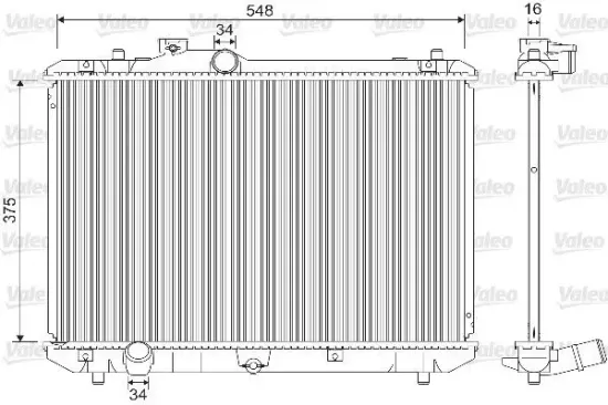 Kühler, Motorkühlung VALEO 733216 Bild Kühler, Motorkühlung VALEO 733216