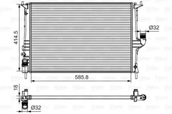 Kühler, Motorkühlung VALEO 700801 Bild Kühler, Motorkühlung VALEO 700801