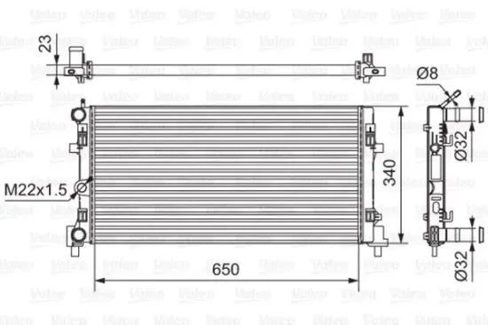 Kühler, Motorkühlung VALEO 701522 Bild Kühler, Motorkühlung VALEO 701522