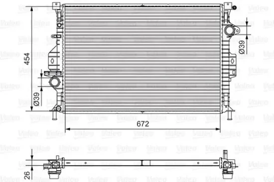 Kühler, Motorkühlung VALEO 701536 Bild Kühler, Motorkühlung VALEO 701536