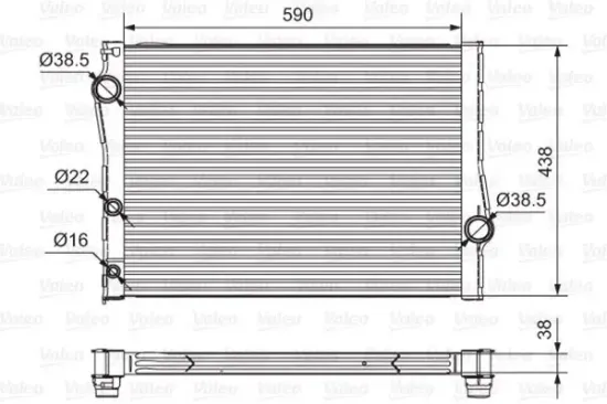 Kühler, Motorkühlung VALEO 701549 Bild Kühler, Motorkühlung VALEO 701549