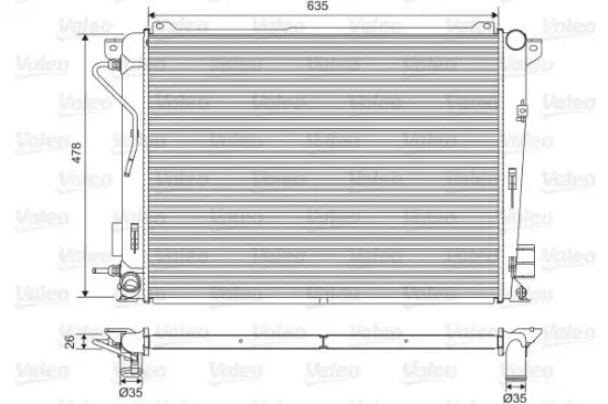 Kühler, Motorkühlung VALEO 701600 Bild Kühler, Motorkühlung VALEO 701600