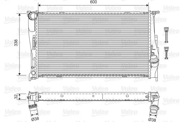 Kühler, Motorkühlung VALEO 701601