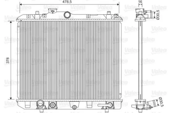 Kühler, Motorkühlung VALEO 701604 Bild Kühler, Motorkühlung VALEO 701604