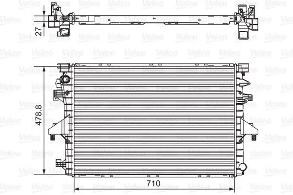 Kühler, Motorkühlung VALEO 701654