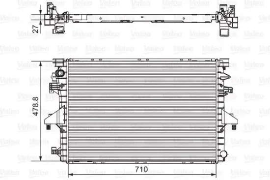 Kühler, Motorkühlung VALEO 701654 Bild Kühler, Motorkühlung VALEO 701654