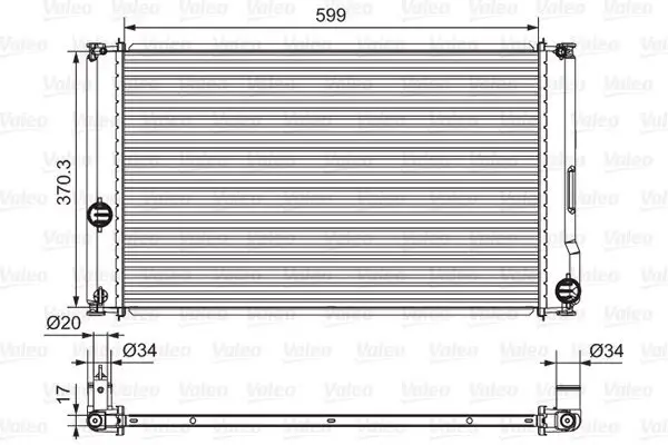 Kühler, Motorkühlung VALEO 701657