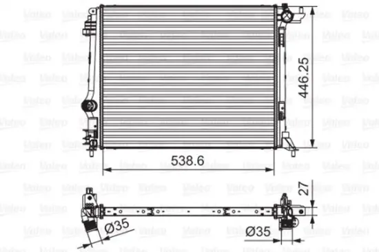 Kühler, Motorkühlung VALEO 701662 Bild Kühler, Motorkühlung VALEO 701662