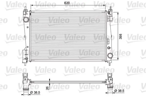 Kühler, Motorkühlung VALEO 701717