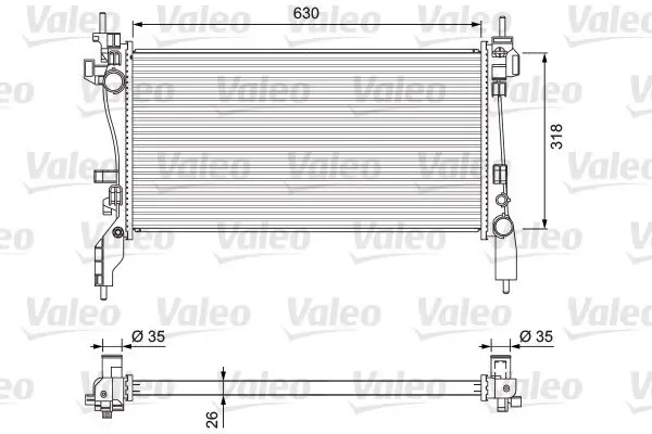 Kühler, Motorkühlung VALEO 701718