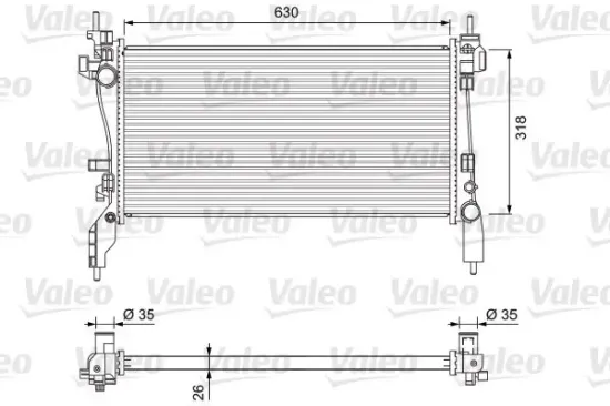 Kühler, Motorkühlung VALEO 701718 Bild Kühler, Motorkühlung VALEO 701718