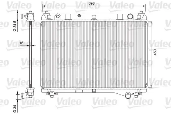 Kühler, Motorkühlung VALEO 701722 Bild Kühler, Motorkühlung VALEO 701722