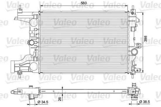 Kühler, Motorkühlung VALEO 701723 Bild Kühler, Motorkühlung VALEO 701723