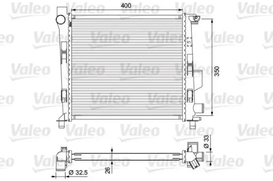 Kühler, Motorkühlung VALEO 701724 Bild Kühler, Motorkühlung VALEO 701724