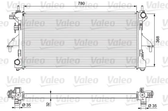 Kühler, Motorkühlung VALEO 701727 Bild Kühler, Motorkühlung VALEO 701727