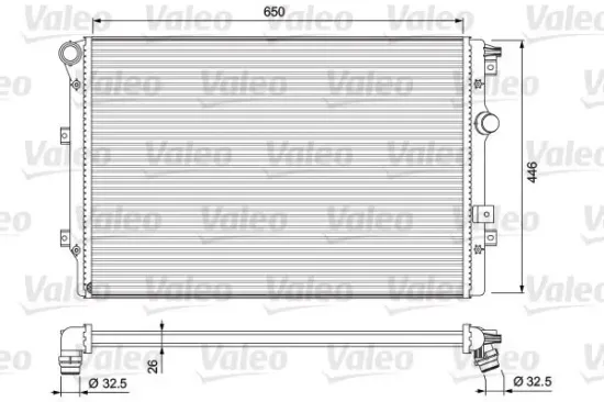 Kühler, Motorkühlung VALEO 701728 Bild Kühler, Motorkühlung VALEO 701728