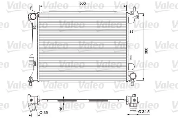 Kühler, Motorkühlung VALEO 701729