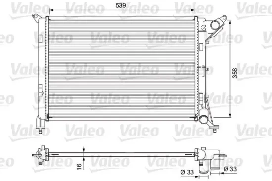 Kühler, Motorkühlung VALEO 701730 Bild Kühler, Motorkühlung VALEO 701730