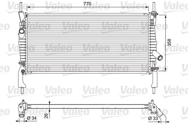 Kühler, Motorkühlung VALEO 701731