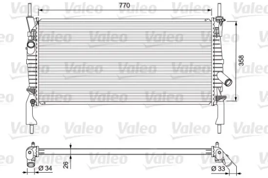 Kühler, Motorkühlung VALEO 701731 Bild Kühler, Motorkühlung VALEO 701731