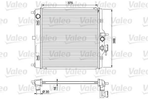 Kühler, Motorkühlung VALEO 701732