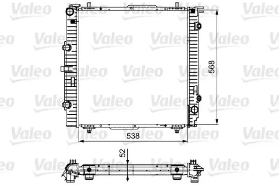 Kühler, Motorkühlung VALEO 732459 Bild Kühler, Motorkühlung VALEO 732459