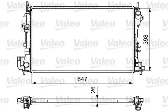 Kühler, Motorkühlung VALEO 732877 Bild Kühler, Motorkühlung VALEO 732877