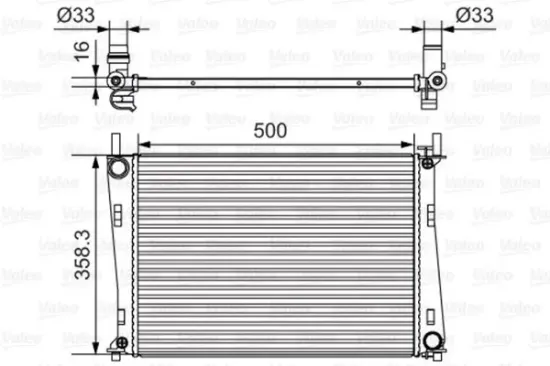 Kühler, Motorkühlung VALEO 734273 Bild Kühler, Motorkühlung VALEO 734273