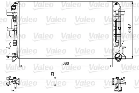 Kühler, Motorkühlung VALEO 734926 Bild Kühler, Motorkühlung VALEO 734926