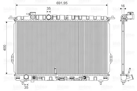 Kühler, Motorkühlung VALEO 734949 Bild Kühler, Motorkühlung VALEO 734949
