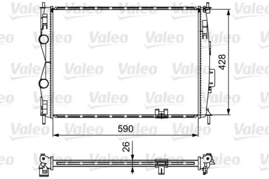 Kühler, Motorkühlung VALEO 735116 Bild Kühler, Motorkühlung VALEO 735116
