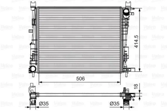 Kühler, Motorkühlung VALEO 735634 Bild Kühler, Motorkühlung VALEO 735634