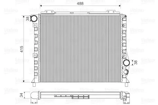 Kühler, Motorkühlung VALEO 811068 Bild Kühler, Motorkühlung VALEO 811068