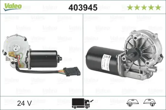Wischermotor 24 V vorne VALEO 403945 Bild Wischermotor 24 V vorne VALEO 403945