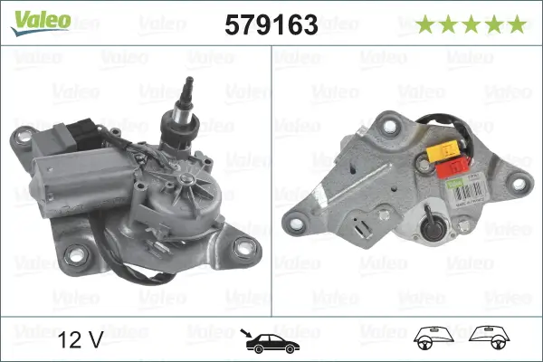 Wischermotor 12 V hinten VALEO 579163