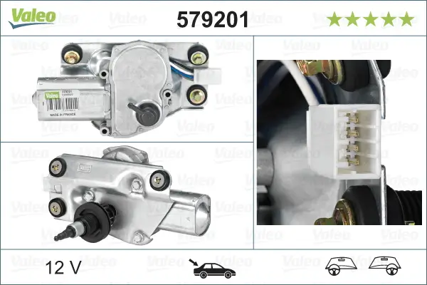 Wischermotor 12 V hinten VALEO 579201