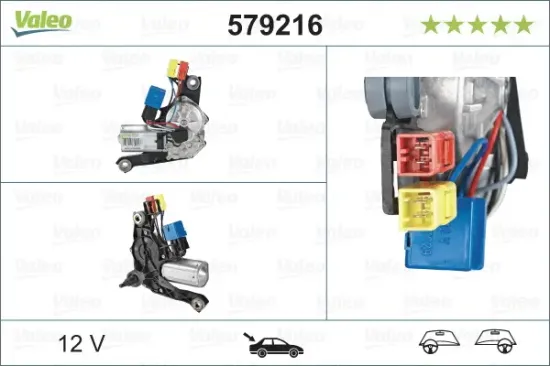 Wischermotor 12 V hinten VALEO 579216 Bild Wischermotor 12 V hinten VALEO 579216
